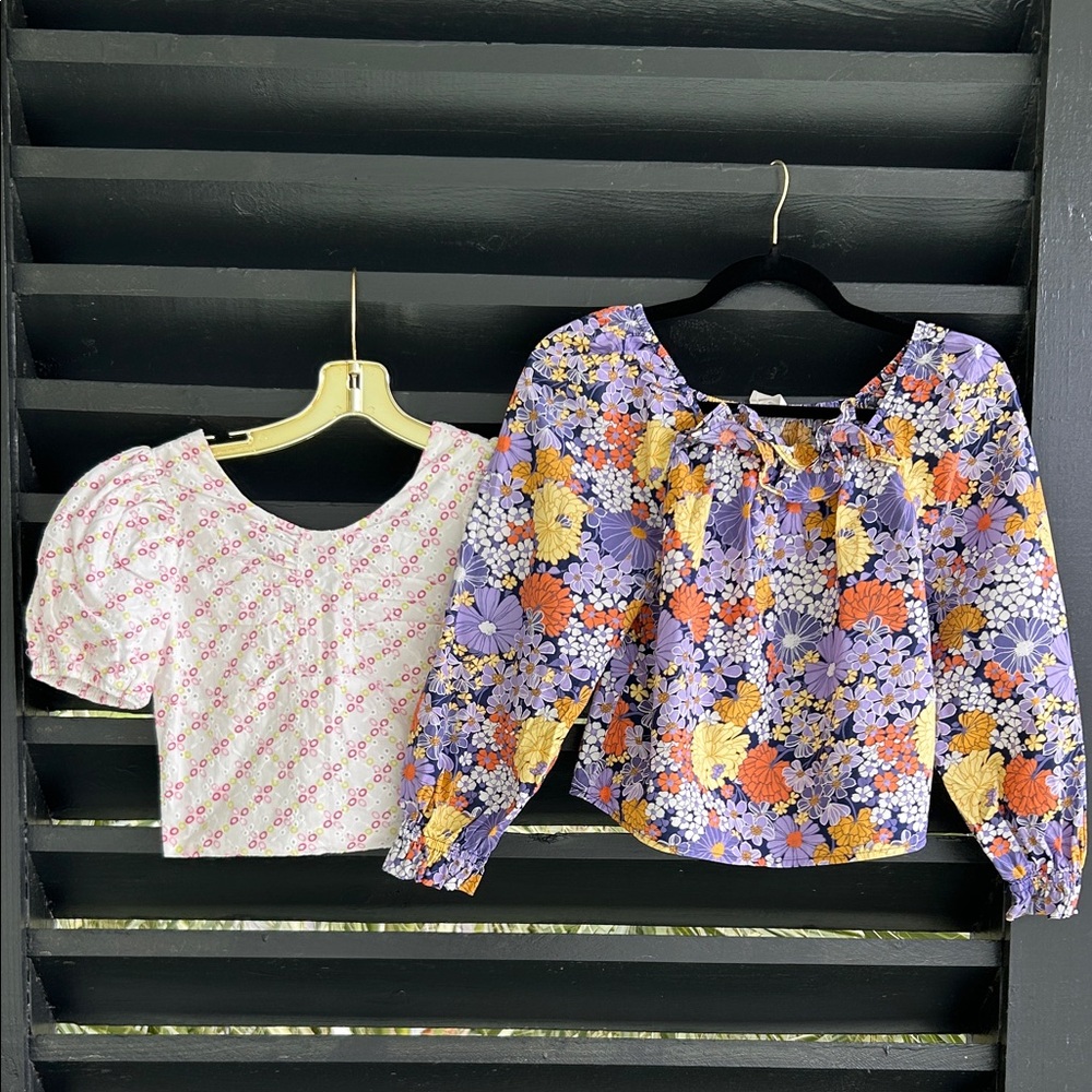 Crewcuts Floral Top + Habitual Eyelet Top